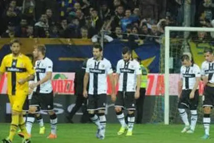 La delusione dei giocatori del Parma