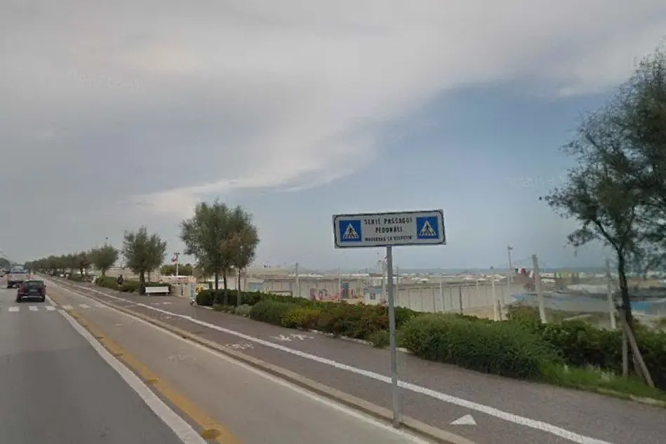 Il lungomare di Rimini (Google Maps)