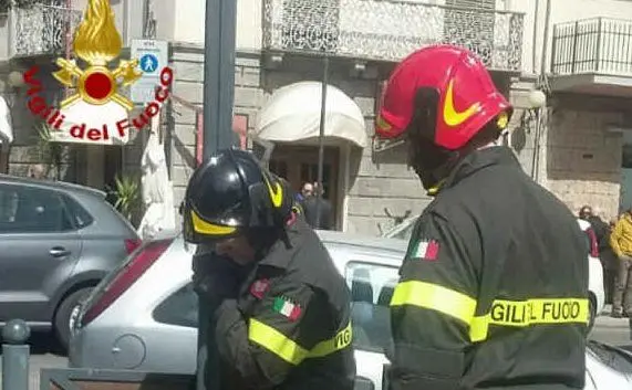 I pompieri sul posto