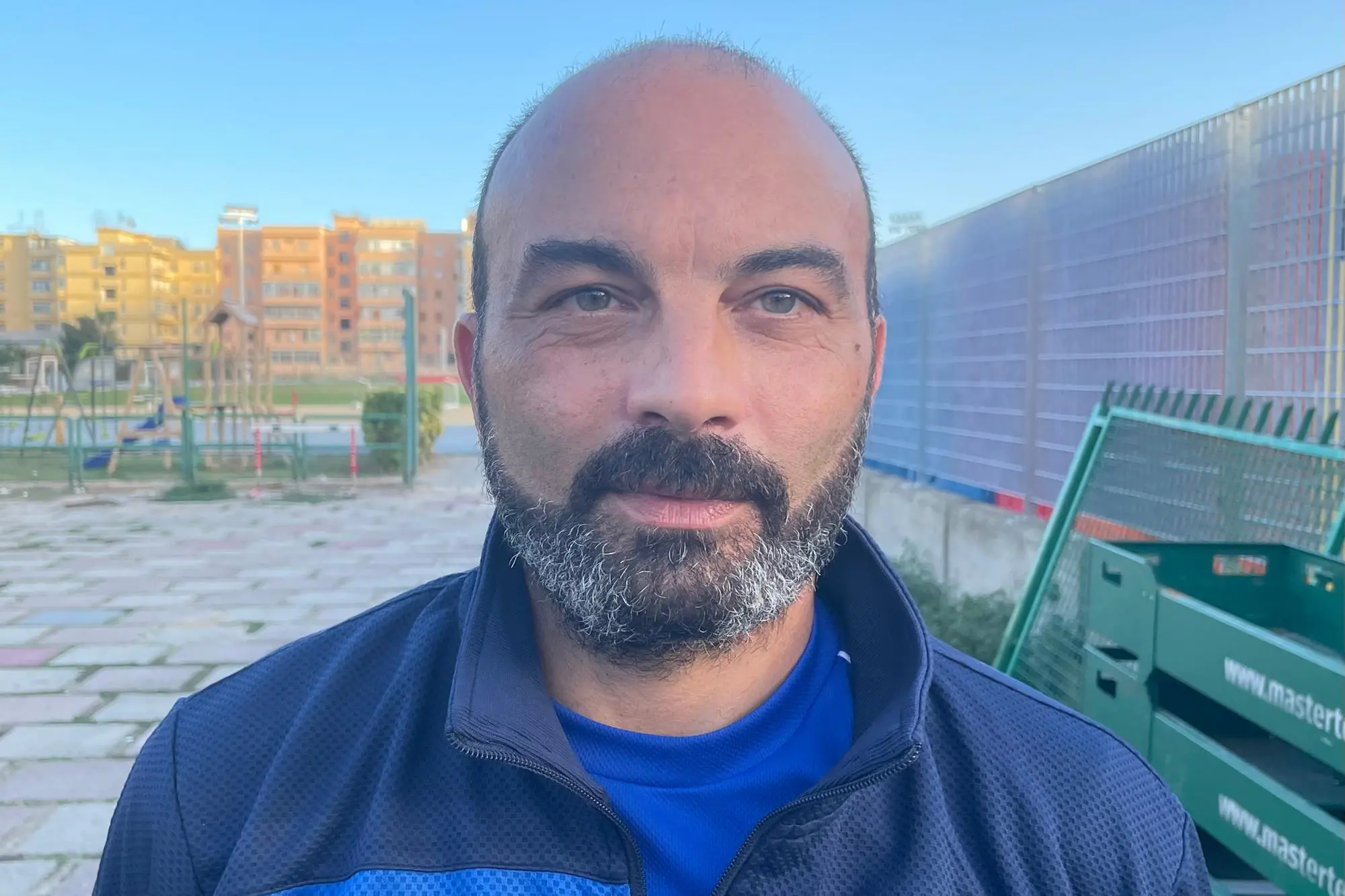 Stefano Pani, allenatore dell'Arbus (foto Spignesi)