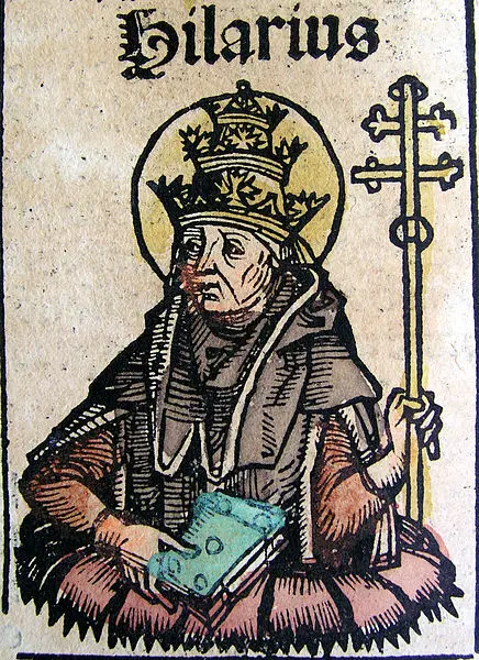 Una rappresentazione iconografica di Papa Ilario, nato in Sardegna