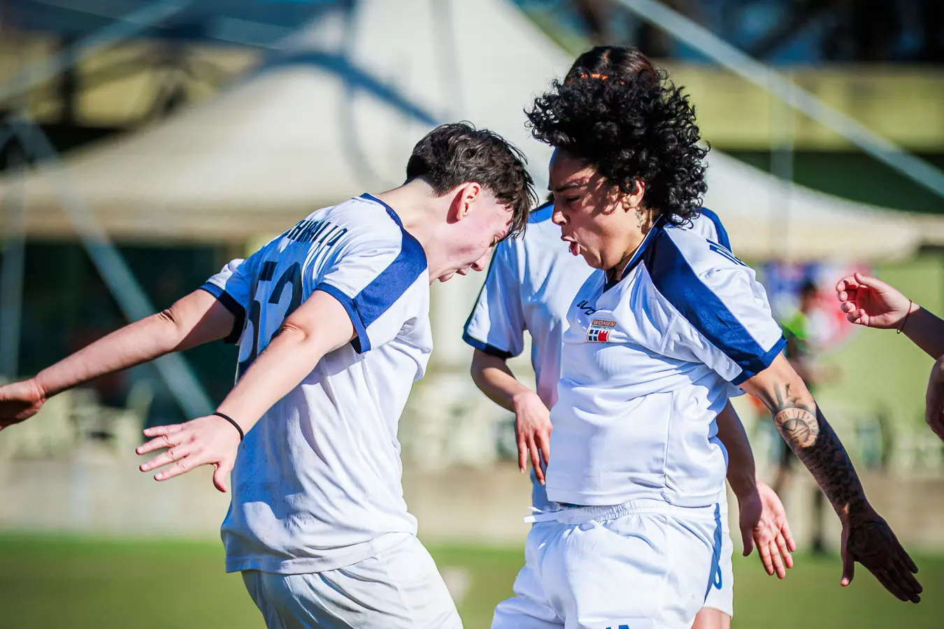 L'esultanza di Dahini e Picchirallo (foto di Alessio Mitola)