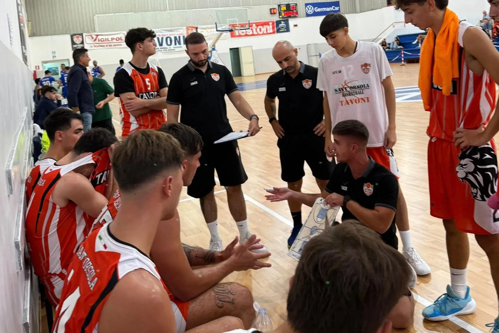Un timeout del Sant'Orsola (foto Sant'Orsola Sassari)