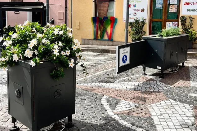 Le fioriere di piazza Del Popolo (foto Murgana)