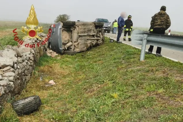 Incidente a Ozieri (foto Vigili del fuoco)
