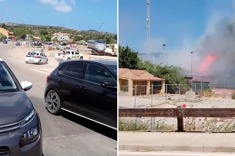 Incendio a La Maddalena