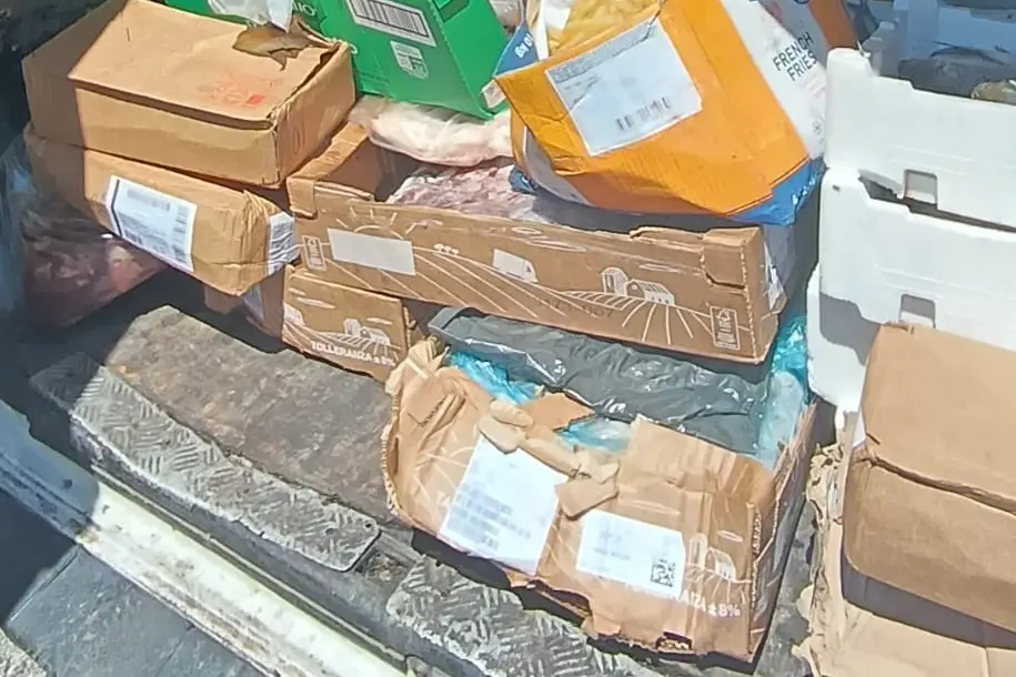 Il pescato sequestrato dalla Polstrada
