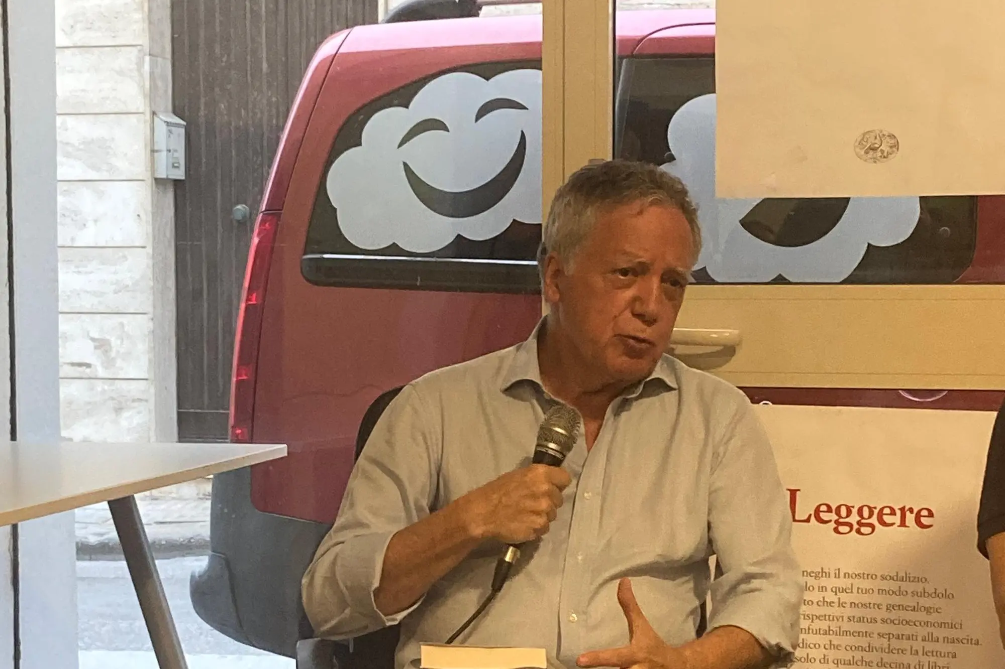Nando dalla Chiesa a Porto Torres (foto Pala)