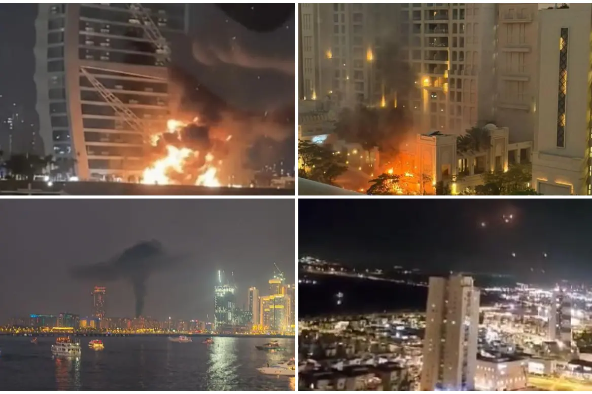 Missili su Dubai (foto da X)