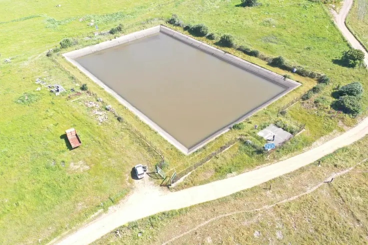 Le vasche al servizio della Bassa valle del Coghinas (foto concessa)