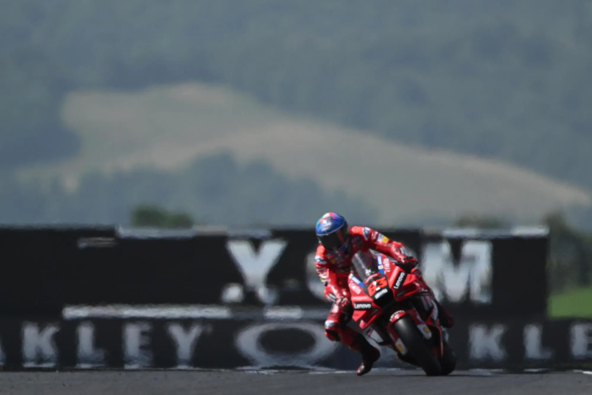 Italy's Francesco Bagnaia Ducati Lenovo Team in action during the free practice session of the Motorcycling Grand Prix of Italy at the Mugello circuit in Scarperia, central Italy, 28 May 2022. ANSA/CLAUDIO GIOVANNINI