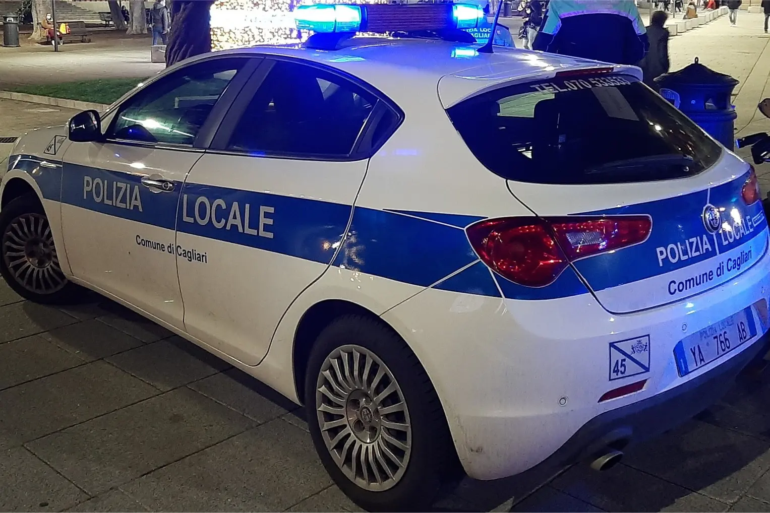 Incidente a Cagliari (foto Polizia locale)