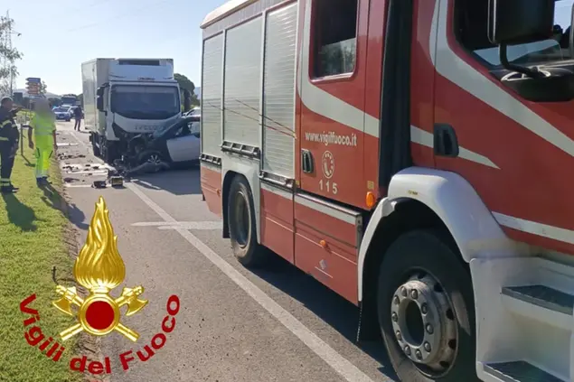 I mezzi coinvolti nell'incidente