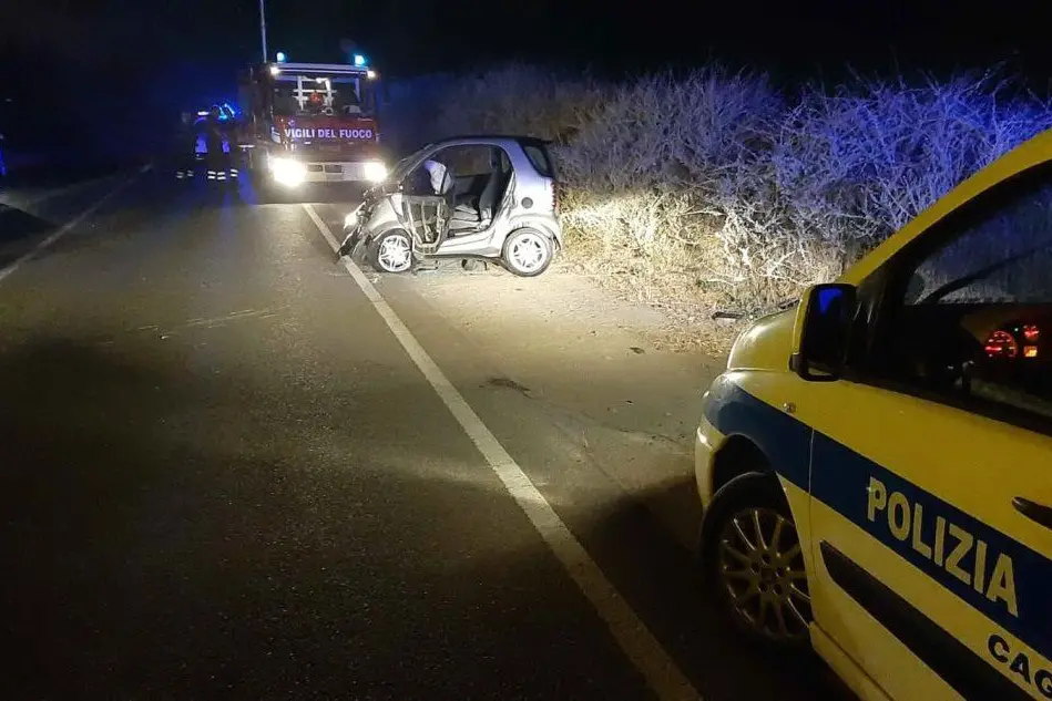 L'incidente (foto Polizia locale)