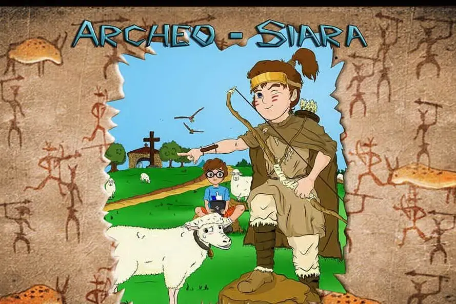 La copertina del racconto a fumetti sull'archeologia a Suelli