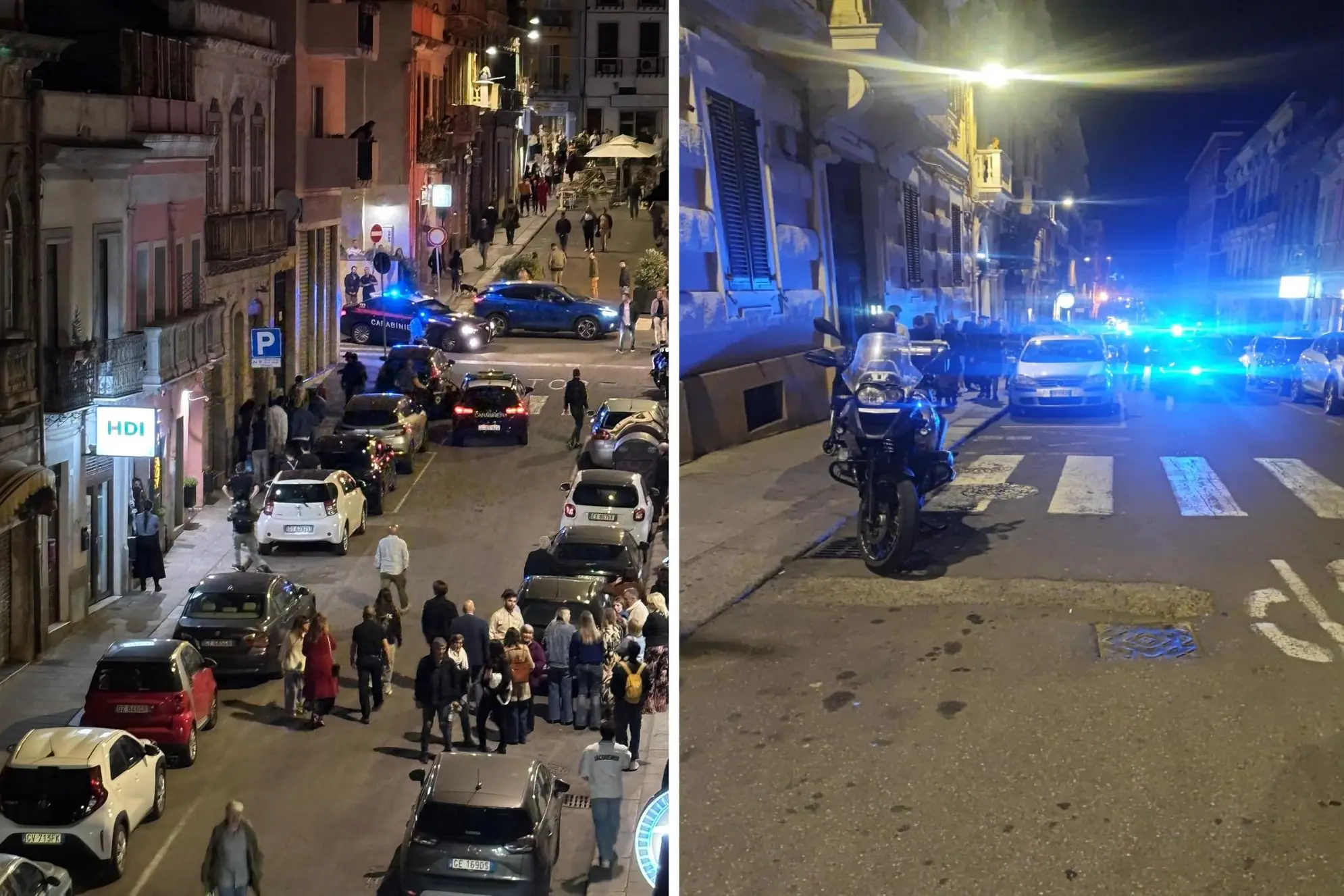 L'intervento dei carabinieri in via Sassari
