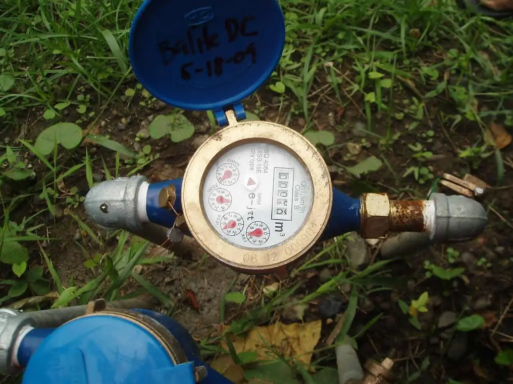 Un contatore dell'acqua