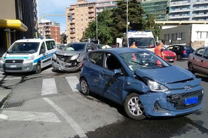 Le auto coinvolte nell'incidente