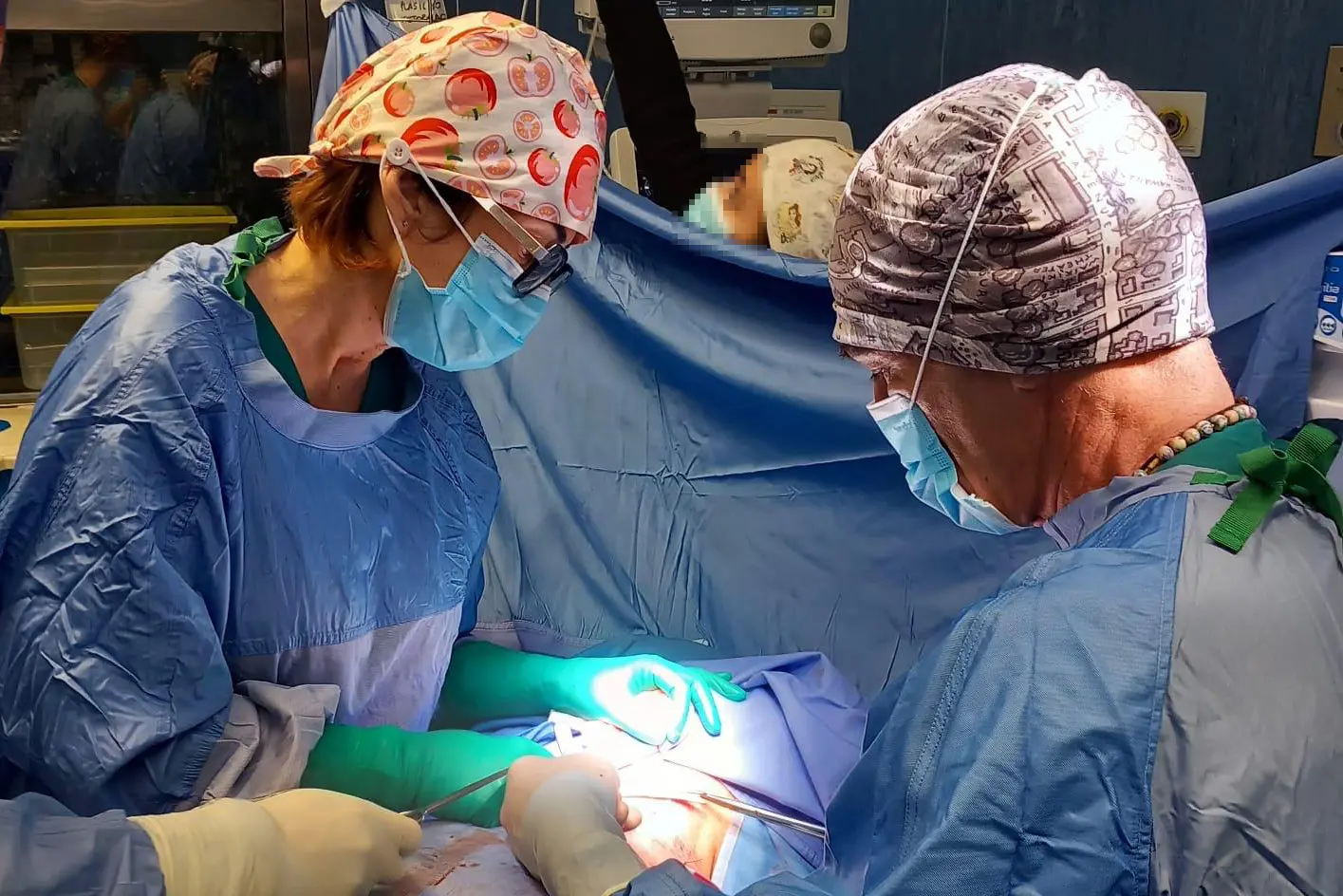 L'équipe del reparto di Chirurgia dell'ospedale di Lanusei al lavoro