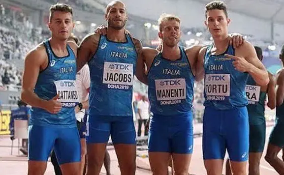 La 4x100 dell'Italia (foto Instagram)