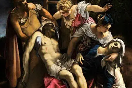 &quot;La deposizione di Cristo&quot; del Tintoretto (foto da @nga)