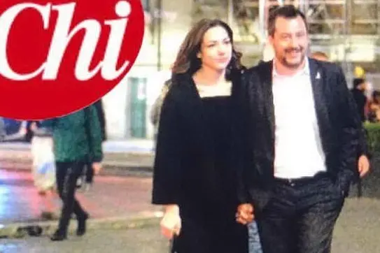 Matteo Salvini con Francesca Verdini (foto Instagram)