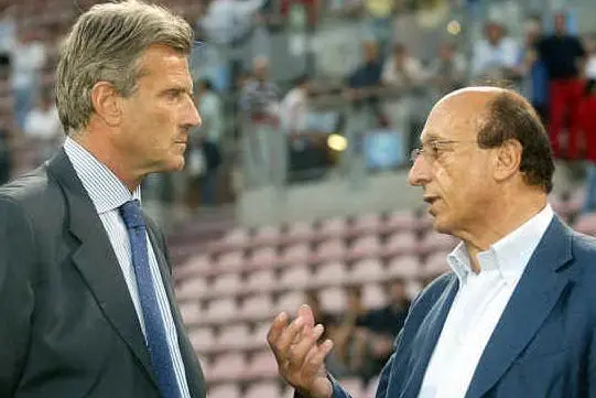 Giacinto Facchetti (a sinistra) e Luciano Moggi