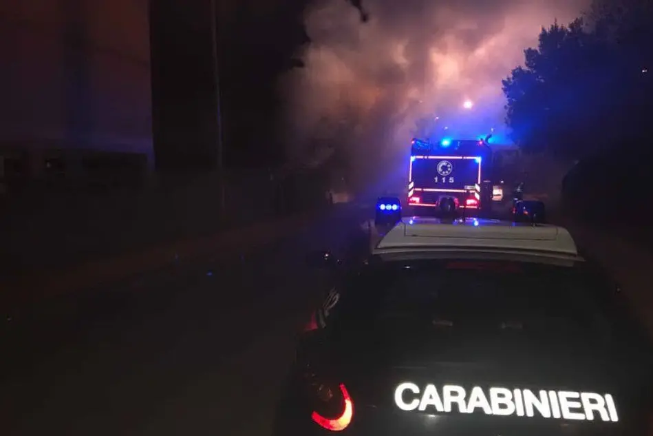 L'incendio a Quartu