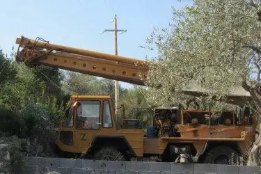 Il cantiere teatro dell'incidente a Sassari. Foto Gloria Calvi
