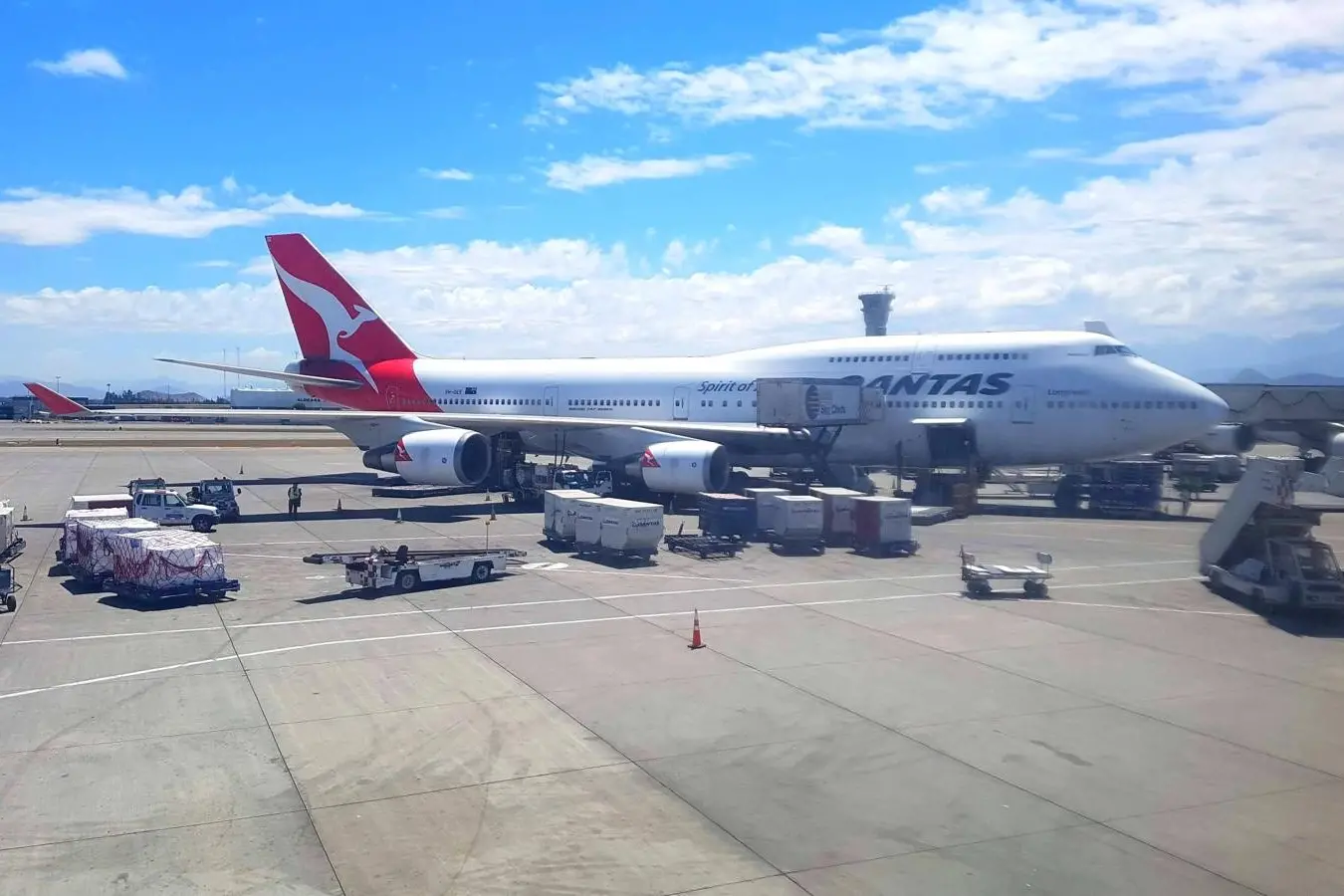 Un 747 della Qantas (foto concessa da Carla Ibba)