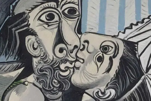 Pablo Picasso, particolare de "Il bacio", 1969. Credito fotografico: © RMN-Grand Palais (Musée national Picasso-Paris) /Jean-Gilles Berizzi/ dist. Alinari
