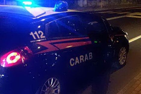 Un'auto dei carabinieri (L'Unione Sarda)