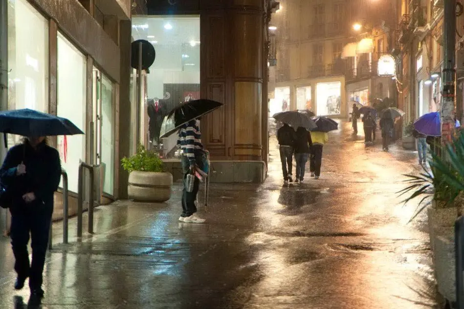 Pioggia a Cagliari (Archivio L'Unione Sarda)