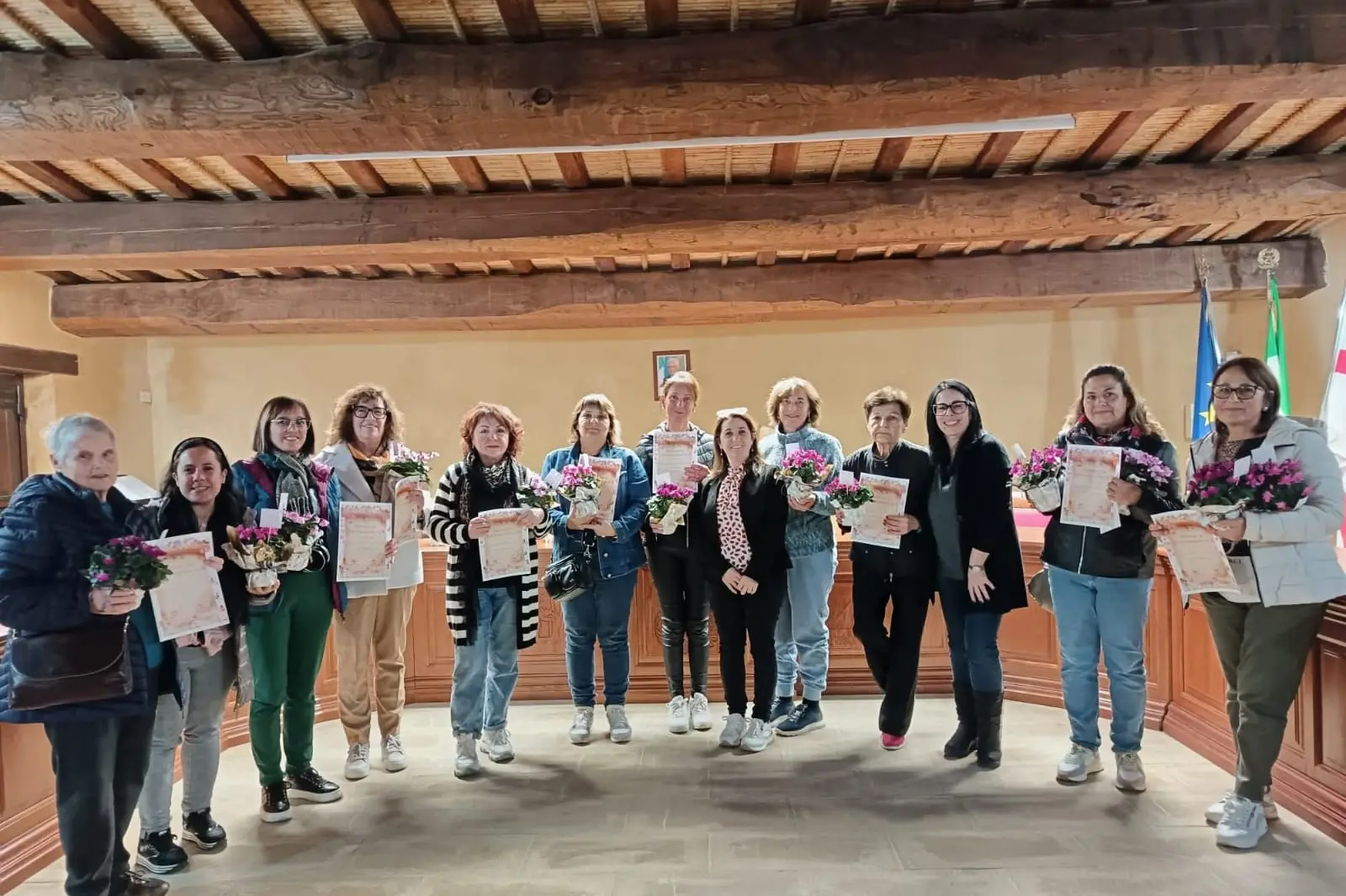 Una foto della premiazione Masullas In Fiore 2025 (foto concessa)