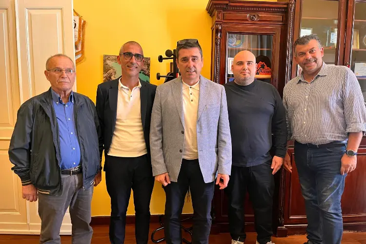 La delegazione del Psi con il sindaco Mulas (foto Pala)