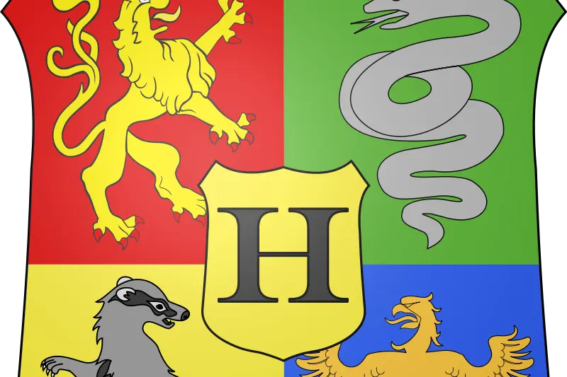 Lo stemma della scuola di Hogwarts