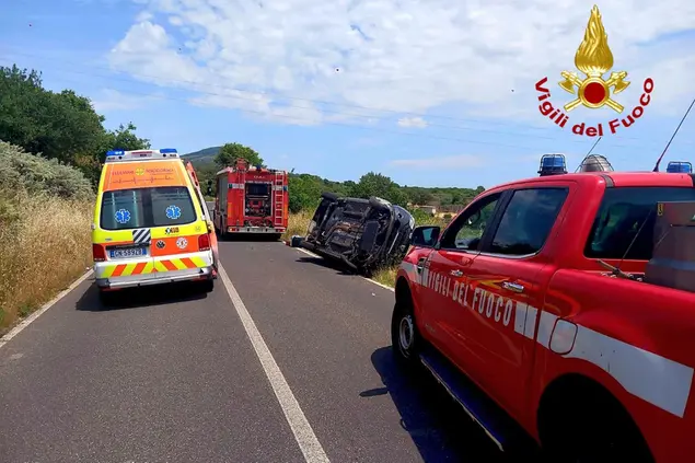 L'incidente (foto vigili del fuoco)