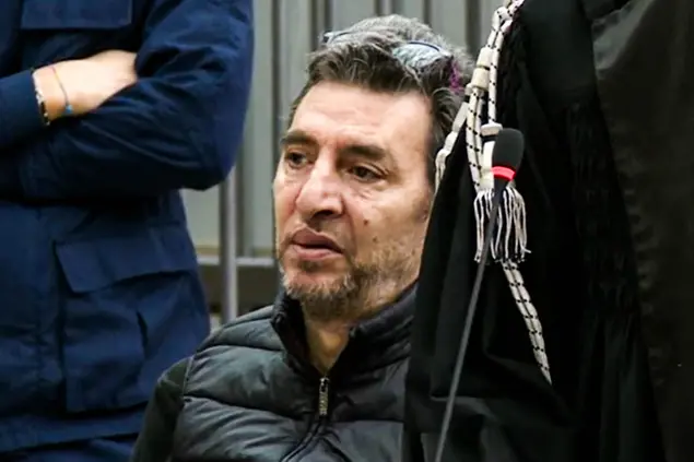 Davide Iannelli durante il processo per l'omicidio di Toni Cozzolino