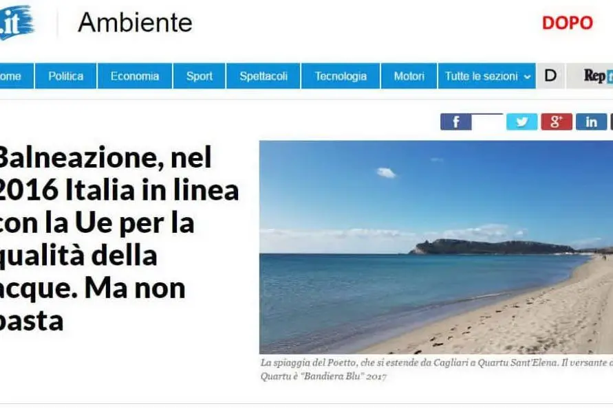 L'articolo lanciato da La Repubblica