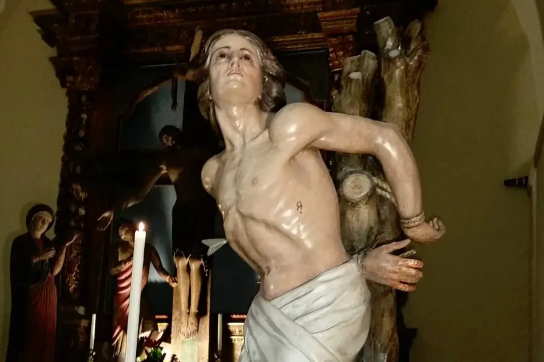 La statua di San Sebastiano di Bulzi (foto concessa)