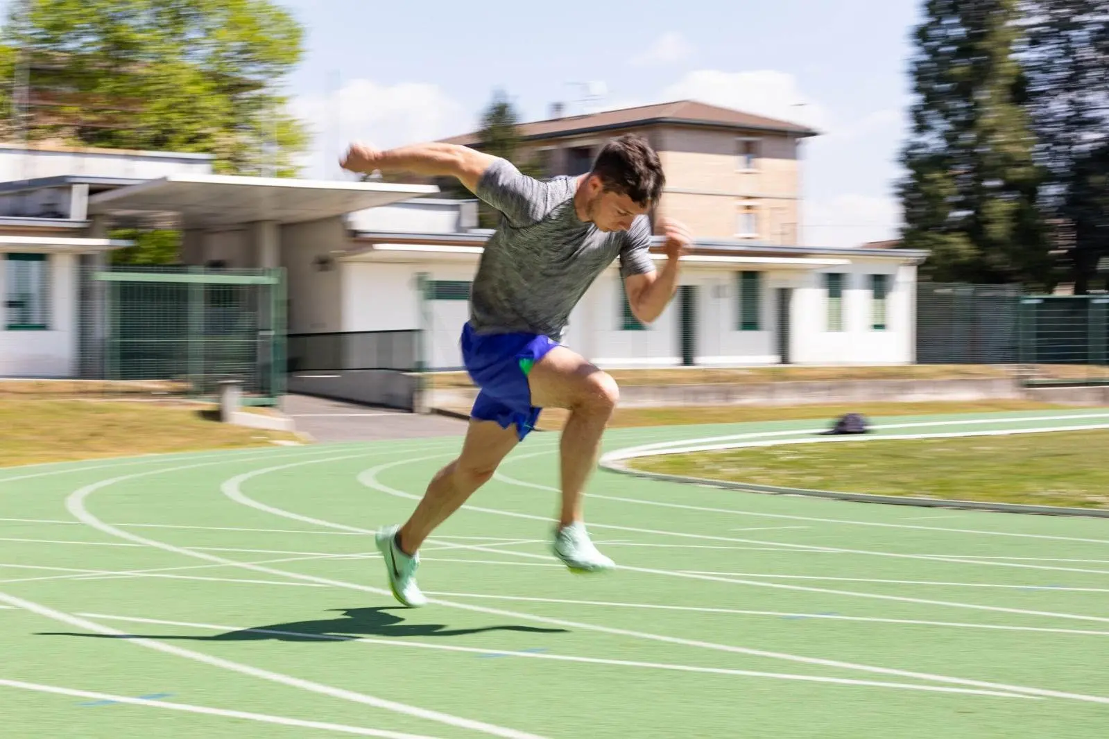 Filippo Tortu, 24 anni, durante un allenamento (foto di Sprint Academy).