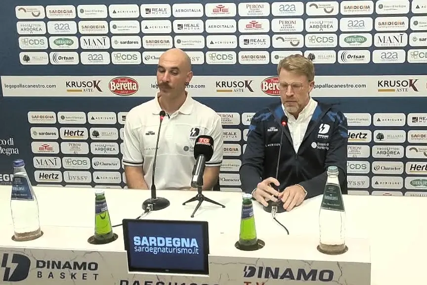 Enrico Ghione e il coach Mathew Foden (foto G. Marras)