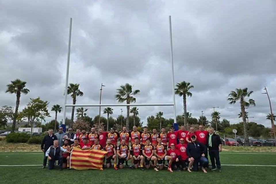 La formazione dell'Amatori Rugby Alghero che ha disputato l'amichevole (Foto concessa)
