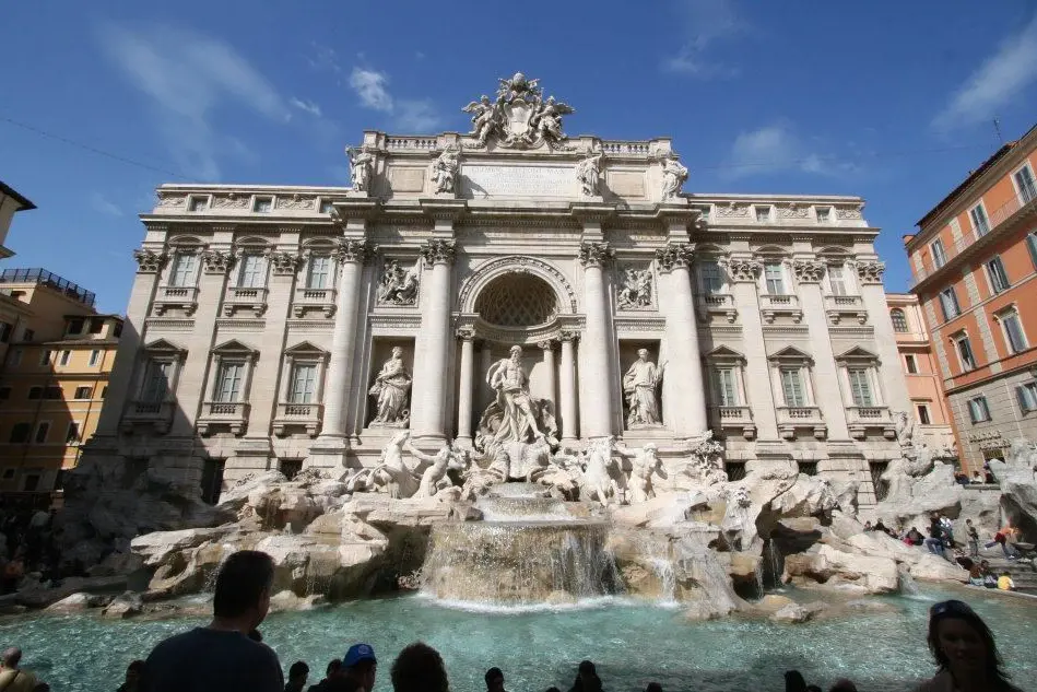 La fontana di Trevi a Roma