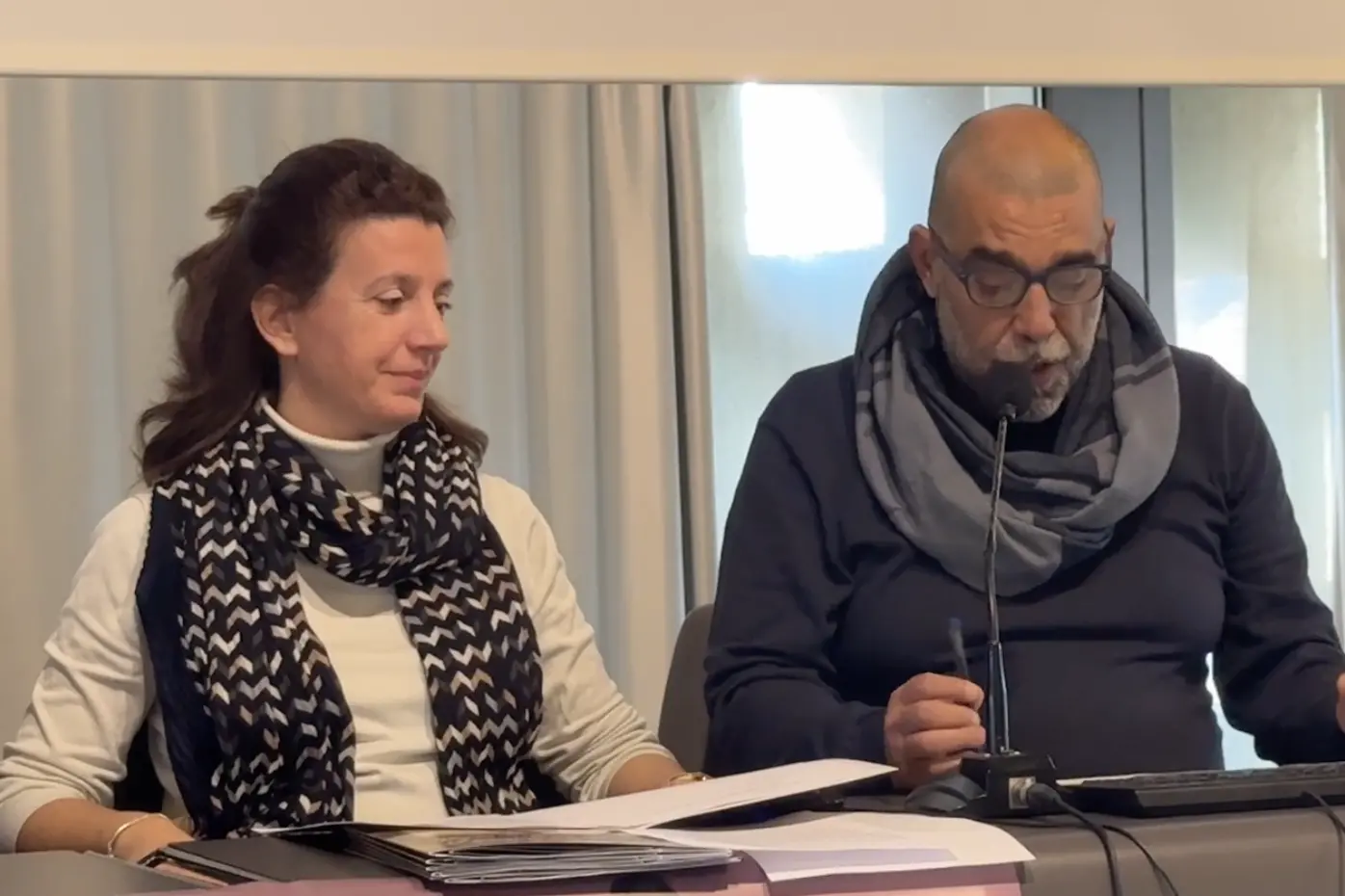 L'assessora al Turismo, Ornella Piras e il presidente della Fondazione Alghero, Graziano Porcu