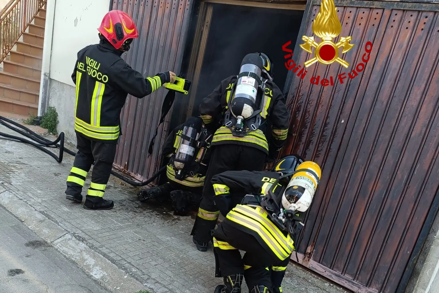 Vigili del fuoco, l'intervento a Ossi