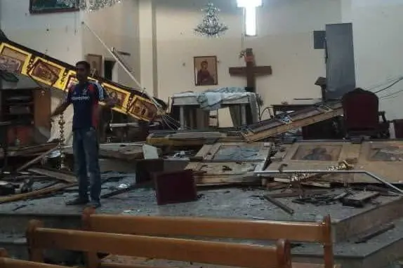 L'esplosione nella chiesa a Damasco