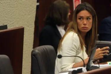 Nicole Minetti durante il consiglio della regione Lombardia