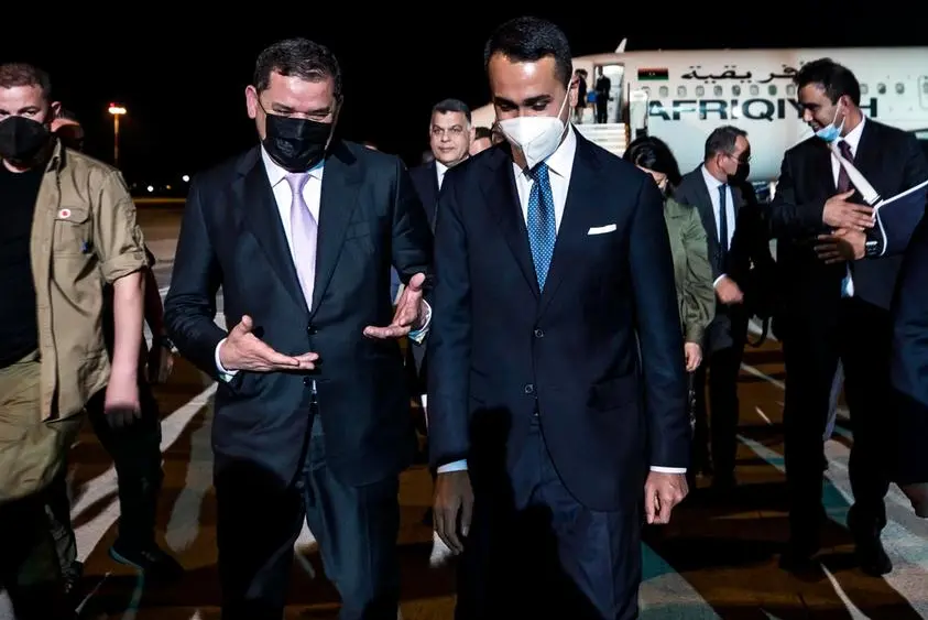 Di Maio col primo ministro libico\u00A0Abdulhamid Dabaiba (ANSA)