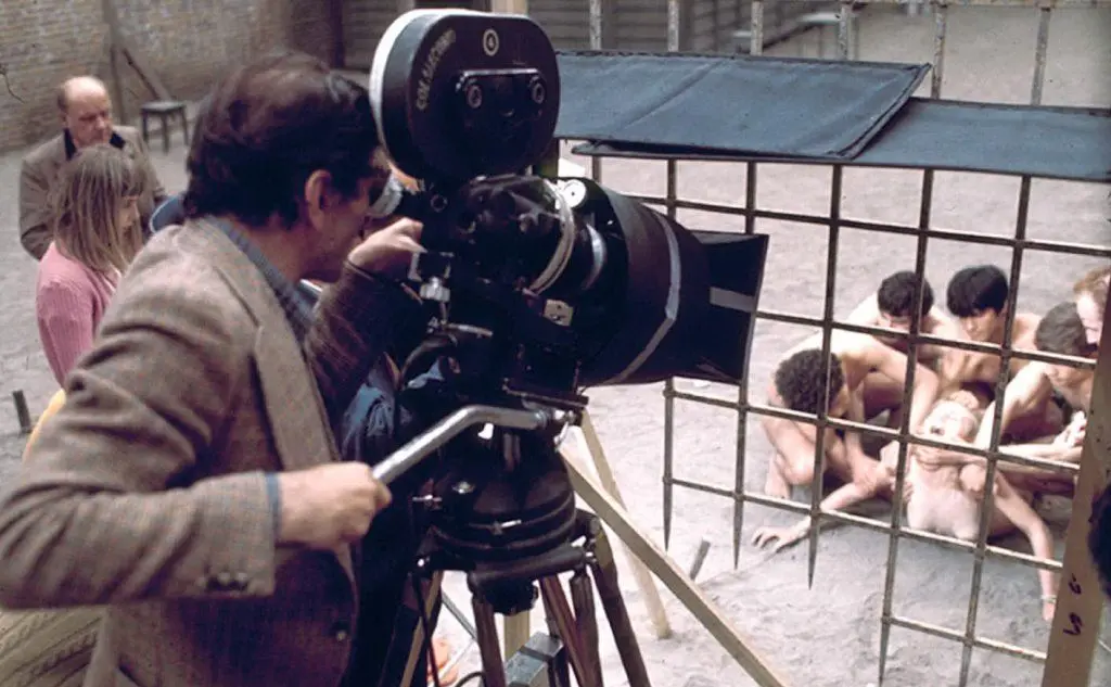 Pasolini sul set di &quot;Salò&quot;